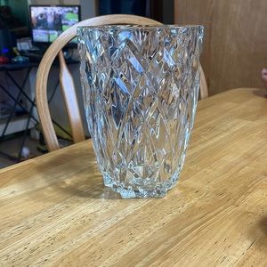 Crystal  glass vase 8” made in france